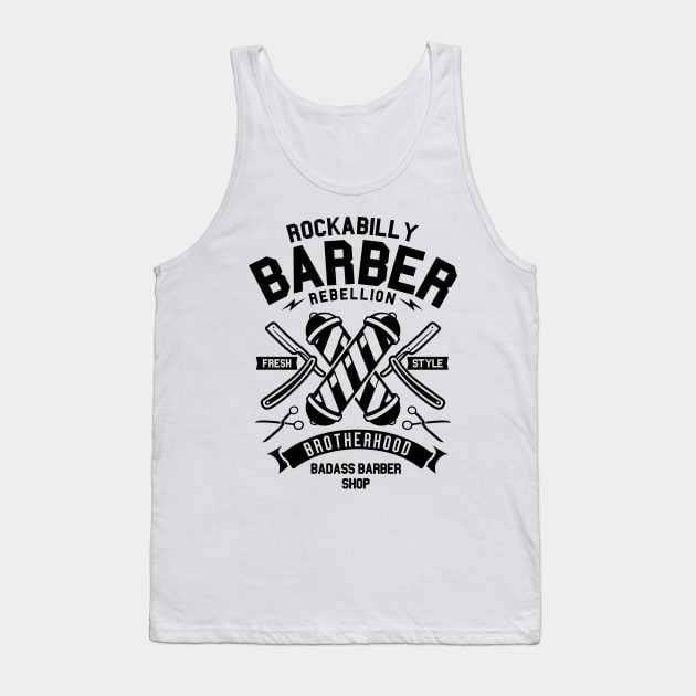 Rockabilly Barber Tank Top by CRD Branding